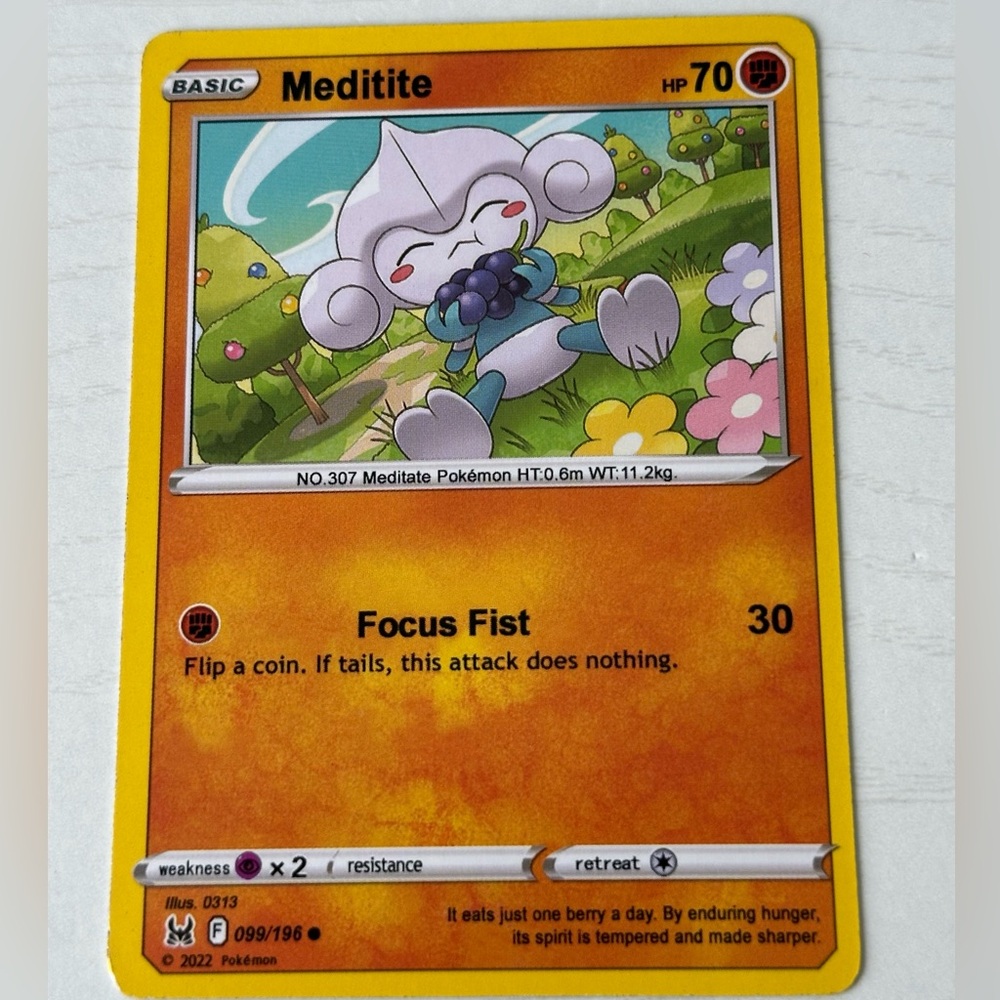 Meditite Pokémon Card